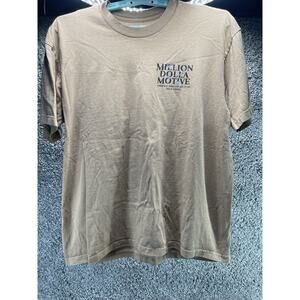 Men’s Million Dolla Motive T Shirt Push Your Limits Size XL Color Brown Casual